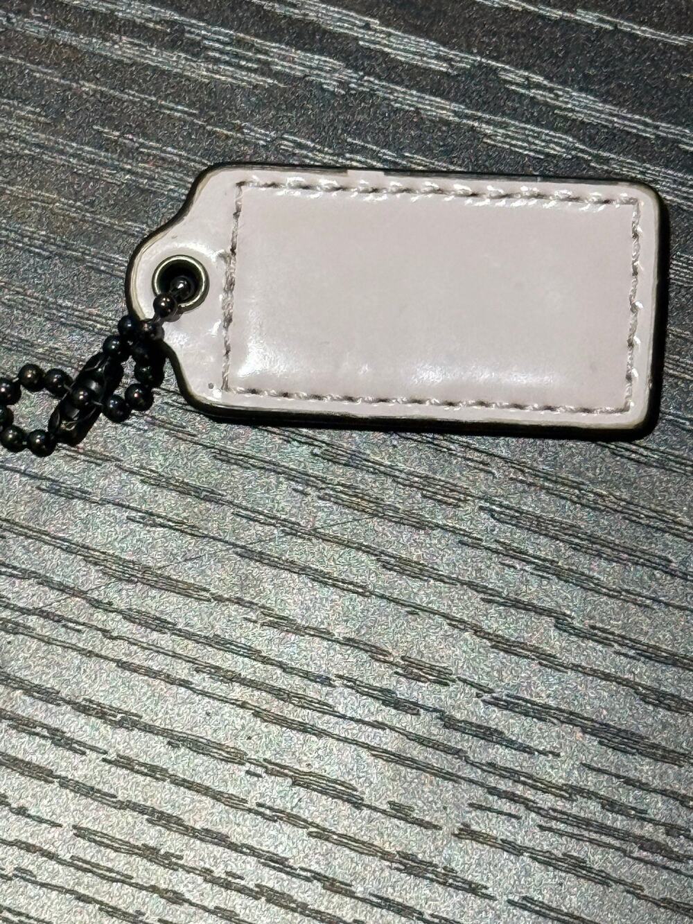 Coach Light Pink Patent Leather Hangtag Keychain Fob Replacement Frame Logo